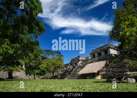 Belle pyramide que vous pouvez voir dans les temples de Palenque.Yucatan, Mexique Banque D'Images