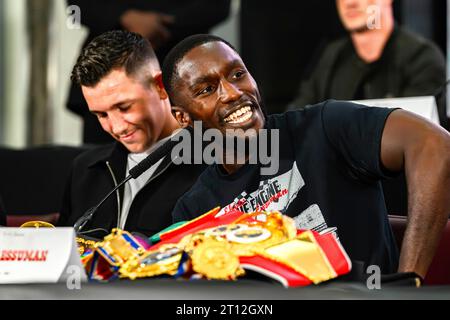 LONDRES, ROYAUME-UNI. 10 octobre 23. Ekow Essuman lors de la magnifique conférence de presse 7 à Bloomsbury Ballroom le mardi 10 octobre 2023 à LONDRES, ANGLETERRE. Crédit : Taka G Wu/Alamy Live News Banque D'Images