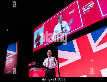 Keir Starmer prononce son discours à la Conférence du travail de 2023. Photo : garyroberts/worldwidefeatures.com Banque D'Images