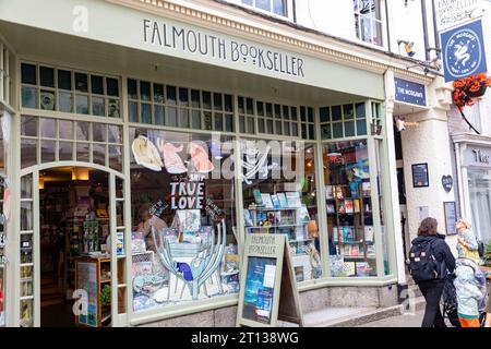 Librairie anglaise, librairie Falmouth librairies shop sur Church Street dans le centre-ville de Falmouth, Cornouailles, Angleterre, Royaume-Uni, 2023 Banque D'Images