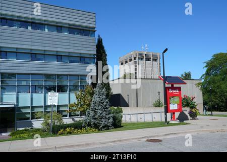 Brock University, un campus de banlieue avec des bâtiments modernes en Ontario, Canada Banque D'Images