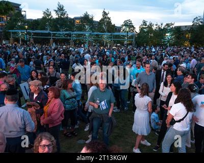 Sandy Springs, Géorgie, États-Unis. 10 octobre 2023. Des milliers de personnes se rassemblent en solidarité avec Israël après les attaques du Hamas contre Israël. (Image de crédit : © Sue Dorfman/ZUMA Press Wire) USAGE ÉDITORIAL SEULEMENT! Non destiné à UN USAGE commercial ! Banque D'Images