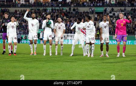 Muenster, Deutschland. 26 septembre 2023. Firo : 09/26/2023 football : football : DFB Cup 1e tour principal SC Preussen Preussen SCP Muenster Munster - FC Bayern Munich Muenchen 0:4 finale jubilation, Bayern crédit : dpa/Alamy Live News Banque D'Images