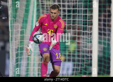 Muenster, Deutschland. 26 septembre 2023. Firo : 09/26/2023 football : football : DFB Cup 1e tour principal SC Preussen Preussen SCP Muenster Munster - FC Bayern Munich Muenchen 0:4 Daniel Peretz, gardien de but, Bayern crédit : dpa/Alamy Live News Banque D'Images