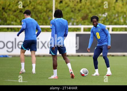 Jonathan Rowe, de l'Angleterre, lors d'une séance d'entraînement à St. George's Park, Burton upon Trent. Date de la photo : mercredi 11 octobre 2023. Banque D'Images