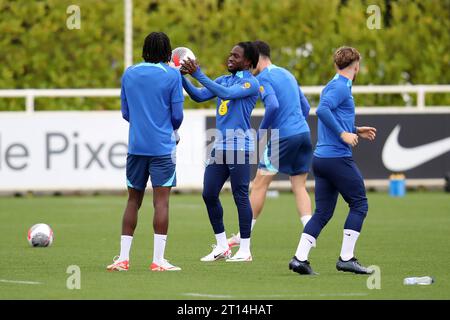 Jonathan Rowe, de l'Angleterre, lors d'une séance d'entraînement à St. George's Park, Burton upon Trent. Date de la photo : mercredi 11 octobre 2023. Banque D'Images