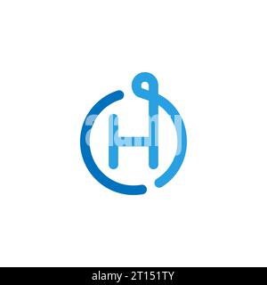 Logo CH, monogramme CH, logo CH initial, lettre logo CH, icône, vecteur Illustration de Vecteur