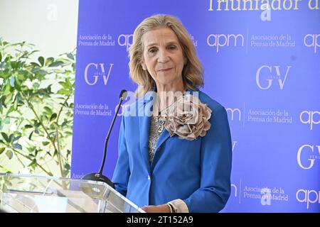 Madrid, Espagne. 11 octobre 2023. Infante Elena de Borbon lors de la remise du prix ''Oreja de Oro'' à Madrid 11 octobre 2023 crédit : CORDON PRESSE/Alamy Live News Banque D'Images