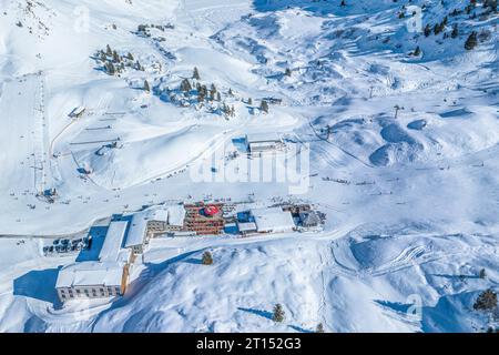 La fantastique station de ski de haute montagne de Warth-Schroecken sur Arlberg en Autriche d'en haut Banque D'Images