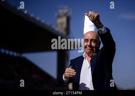 Adriano Galliani célèbre la victoire à la fin du match de Serie A entre AC Monza et US Salernitana. Banque D'Images