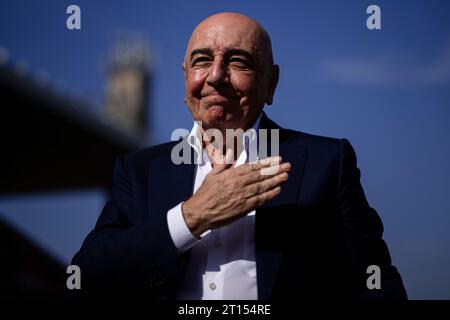 Adriano Galliani célèbre la victoire à la fin du match de Serie A entre AC Monza et US Salernitana. Banque D'Images