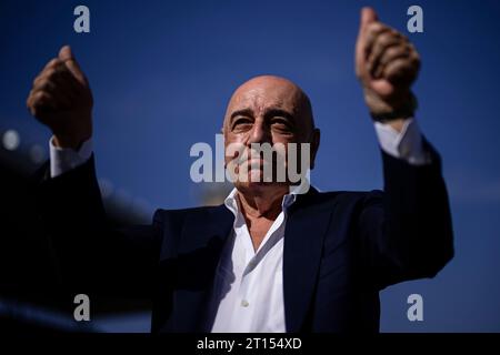 Adriano Galliani célèbre la victoire à la fin du match de Serie A entre AC Monza et US Salernitana. Banque D'Images