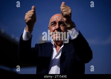 Adriano Galliani célèbre la victoire à la fin du match de Serie A entre AC Monza et US Salernitana. Banque D'Images