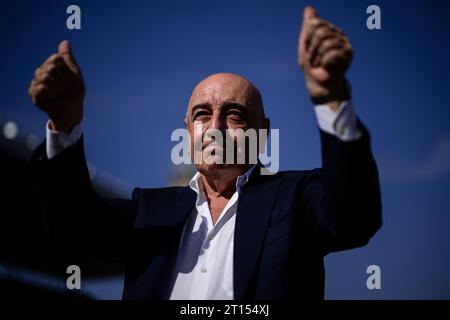 Adriano Galliani célèbre la victoire à la fin du match de Serie A entre AC Monza et US Salernitana. Banque D'Images