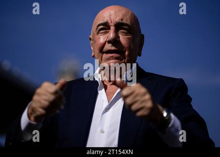 Adriano Galliani célèbre la victoire à la fin du match de Serie A entre AC Monza et US Salernitana. Banque D'Images