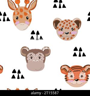 Animaux de safari vectoriel. Illustration de Vecteur