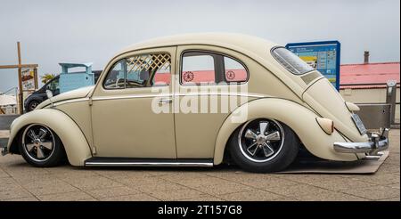 Scheveningen, pays-Bas, 14.05.2023, Vintage, Custom Volkswagen Beetle de 1957 au salon des voitures classiques Aircooled Banque D'Images