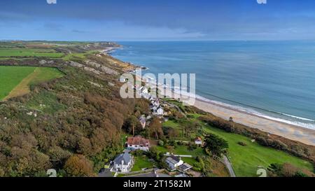 Plage de Port Eynon sur la péninsule de Gower près de Swansea dans le sud du pays de Galles. Banque D'Images