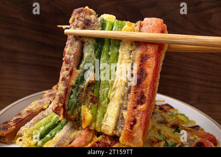 Brochettes coréennes de nourriture de vacances Jeon Banque D'Images