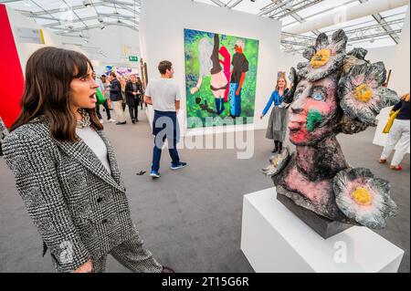 Londres, Royaume-Uni. 11 octobre 2023. Flora, 2018, par Markus Lupertz, sur Michael Werner - Frieze Art London 2023, Regents Park, Londres. La foire est ouverte au public le 11-15 octobre. Crédit : Guy Bell/Alamy Live News Banque D'Images