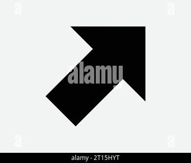Flèche icône en haut à droite Haut Conner point pointeur entrer chemin de sortie navigation ici Noir blanc forme ligne contour panneau de signalisation symbole routier EPS vecteur Illustration de Vecteur