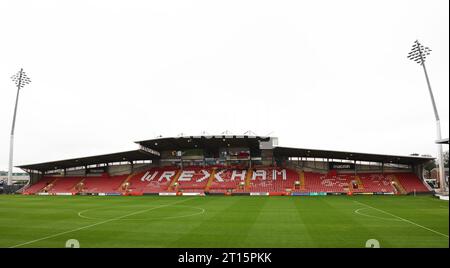 Wrexham, Royaume-Uni. 11 octobre 2023. Une vue générale du stade avant le match amical international au Racecourse Stadium, Wrexham. Le crédit photo doit se lire comme suit : Darren Staples/Sportimage crédit : Sportimage Ltd/Alamy Live News Banque D'Images