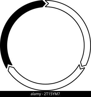 Icône de flèche rotative. Illustration vectorielle Illustration de Vecteur