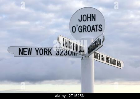 John o'Groats en Écosse est le point le plus nodal du continent britannique. Banque D'Images