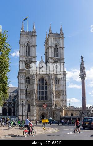 La façade occidentale, l'abbaye de Westminster, Deans Yard, la Cité de Westminster, le Grand Londres, Angleterre, Royaume-Uni Banque D'Images