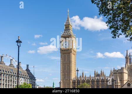 Big Ben et les chambres du Parlement, Parliament Square, Cité de Westminster, Grand Londres, Angleterre, Royaume-Uni Banque D'Images