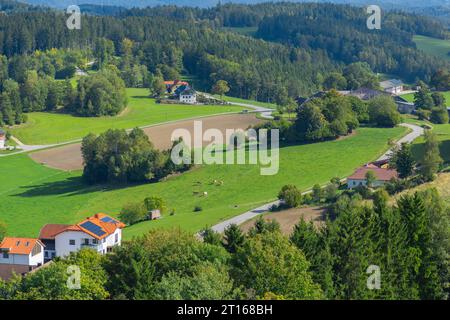 Vue de la ruine d'Arbesbach vers le sud, Arbesbach Basse-Autriche, Autriche Banque D'Images