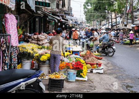 CAN Tho, Vietnam. Scène de Market Street tôt le matin. Banque D'Images