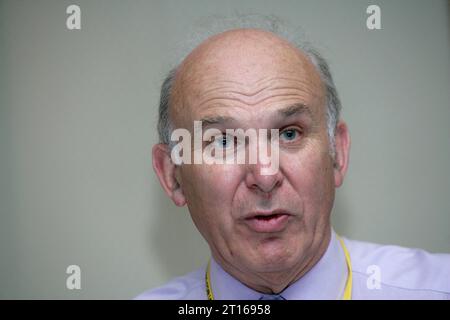 Vince Cable, ancien chef adjoint des libéraux-démocrates, s'exprimant lors de la conférence annuelle événement marginal le 14 septembre 2008 à Bournemouth Banque D'Images