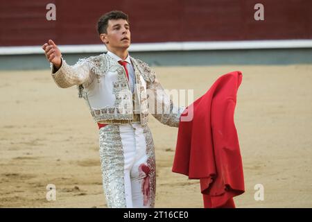 Madrid, Espagne. 11 octobre 2023. Le torero Mariscal Ruiz lors de la corrida de la Feria de Otono sur la Plaza de las Ventas à Madrid, le 11 octobre 2023 Espagne (photo Oscar Gonzalez/Sipa USA) (photo Oscar Gonzalez/Sipa USA) crédit : SIPA USA/Alamy Live News Banque D'Images