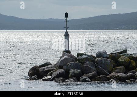 Bouée de navigation à Dildo, Terre-Neuve-et-Labrador, Canada Banque D'Images