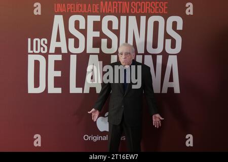 Mexico, Mexique. 11 octobre 2023. 11 octobre 2023, Mexico, Mexique : le réalisateur américain Martin Scorsese, assiste au film Photocall pour promouvoir le film "tueurs de la Lune de fleurs" au four Season Hotel. Le 11 octobre 2023, Mexico, Mexique. (Photo Ismael Rosas/ crédit : EYEPIX Group/Alamy Live News Banque D'Images