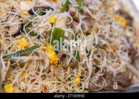 Mee Hoon Goreng une recette de Singapour Banque D'Images