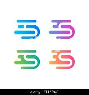 Logo S, monogramme S, logo S initial, lettre S abstraite logo, icône, vecteur Illustration de Vecteur