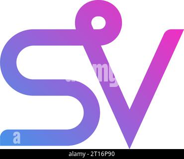 Logo SV, monogramme SV, logo SV initial, logo SV lettre, icône, vecteur Illustration de Vecteur