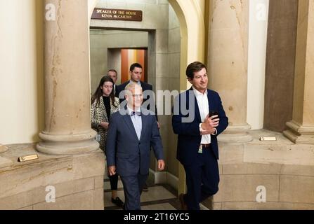 WASHINGTON, D.C., ÉTATS-UNIS. 11 octobre 2023. PATRICK MCHENRY (R-N.C.) quitte le bureau du président de la Chambre au Capitole des États-Unis à Washington, DC (crédit image : © Branden Camp/ZUMA Press Wire) POUR USAGE ÉDITORIAL SEULEMENT! Non destiné à UN USAGE commercial ! Banque D'Images