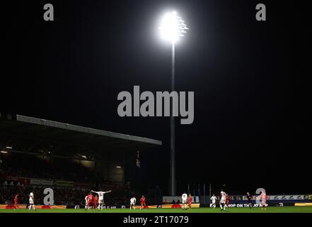 Wrexham, Royaume-Uni. 11 octobre 2023. Une vue générale pendant le match amical international au Racecourse Stadium, Wrexham. Le crédit photo doit se lire comme suit : Darren Staples/Sportimage crédit : Sportimage Ltd/Alamy Live News Banque D'Images