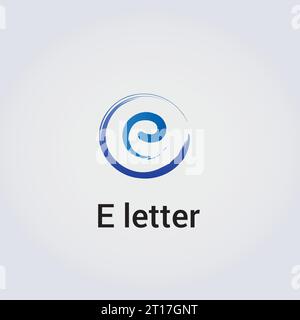 E lettre Icon Design logo isolé unique Design marque identité d'entreprise diverses couleurs éditable modèle vecteur monogramme emblème Illustration marque Illustration de Vecteur