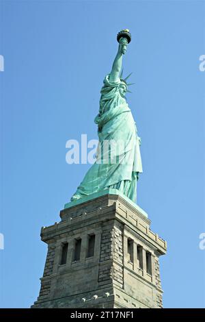 Vue panoramique de la Statue de la liberté, Liberty Island, New York, NY, USA Banque D'Images