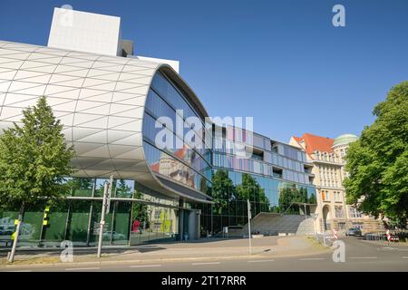 Erweiterungsbau, La Deutsche Nationalbibliothek, Deutscher Platz, Leipzig, Saxe, Allemagne Banque D'Images