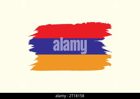 Drapeau national de l'Arménie dans le vecteur Illustration de Vecteur