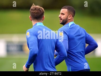 Kyle Walker, de l'Angleterre, lors d'une séance d'entraînement à St. George's Park, Burton upon Trent. Date de la photo : jeudi 12 octobre 2023. Banque D'Images