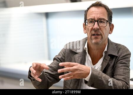 Zaventem, Belgique. 12 octobre 2023. André Schmidtgall, PDG d’IKEA Belgique, photographié lors de la présentation des résultats de l’année d’Ikea Belgique, au magasin Ikea Zaventem, jeudi 12 octobre 2023. La chaîne suédoise de magasins de meubles Ikea compte huit magasins en Belgique. BELGA PHOTO DIRK WAEM crédit : Belga News Agency/Alamy Live News Banque D'Images