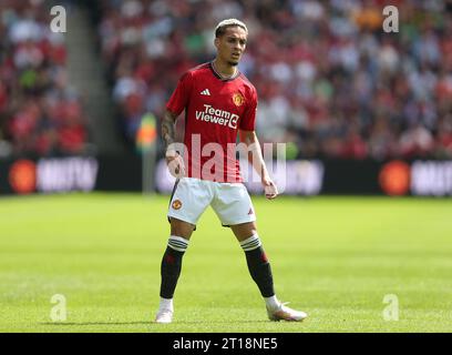 Antony of Manchester United, - Manchester United v Lyon, pré-saison amicale, Murrayfields Stadium, Édimbourg, Écosse, Royaume-Uni - 19 juillet 2023. Usage éditorial uniquement - des restrictions DataCo s'appliquent. Banque D'Images