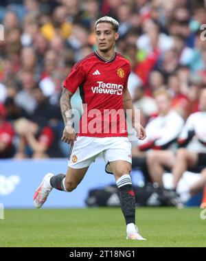 Antony de Manchester United. - Manchester United v Lyon, pré-saison amicale, Murrayfields Stadium, Édimbourg, Écosse, Royaume-Uni - 19 juillet 2023. Usage éditorial uniquement - des restrictions DataCo s'appliquent. Banque D'Images