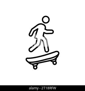 Graphiques vectoriels d'icône de skateboard d'équitation d'homme Illustration de Vecteur